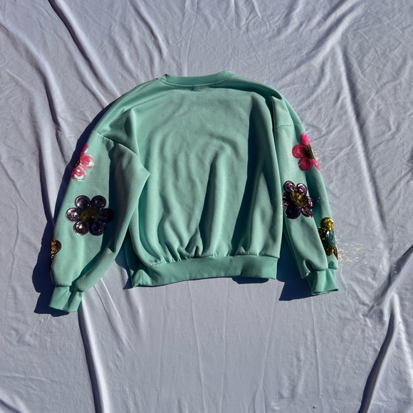 Simply Southern Mint Green Crewneck with Pink Label - Picture 7 of 7